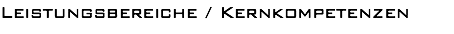 Leistungsbereiche / Kernkompetenzen